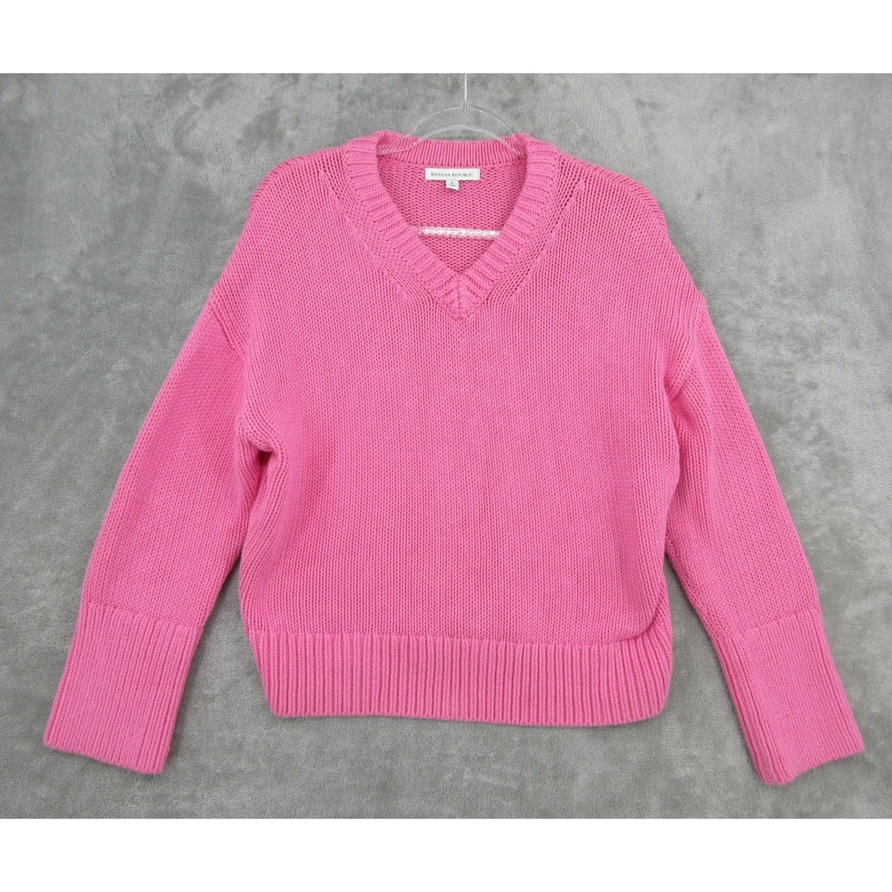Banana Republic Sweater Womens Size Small Chunky Knit Pullover Relaxed Ribbed